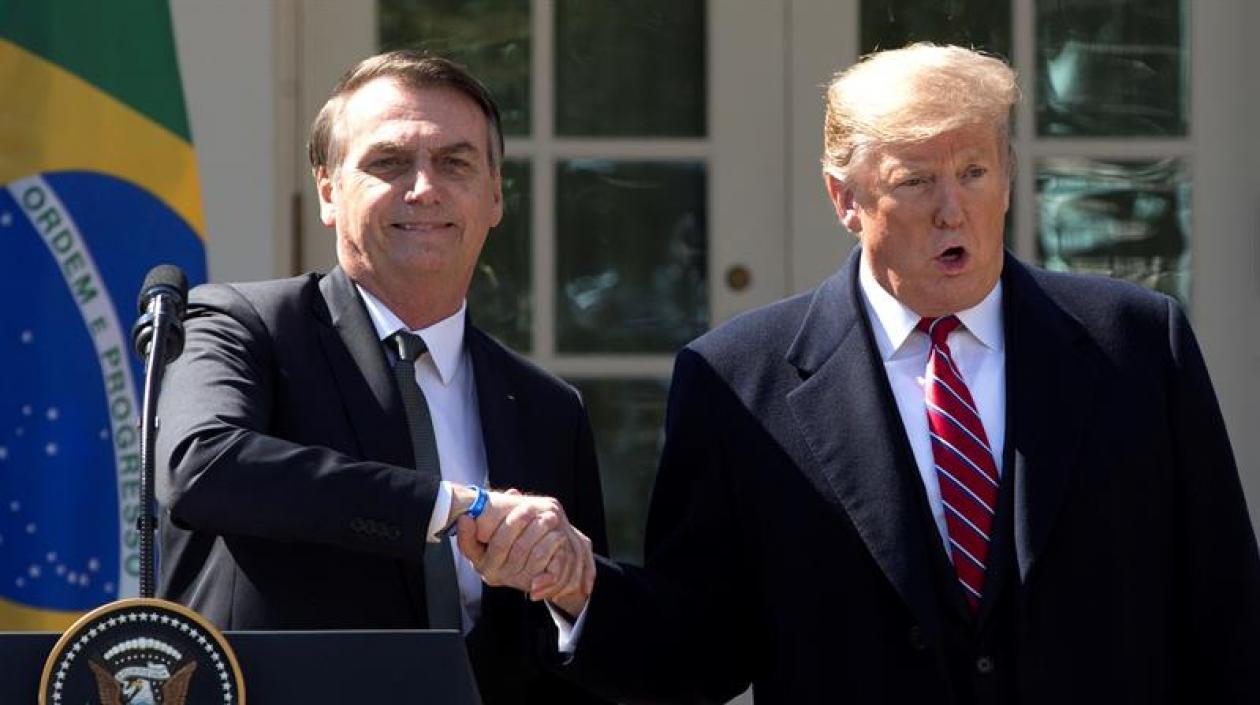 Jair Bolsonaro y Donald Trump en el encuentro de los dos presidentes en la Casa Blanca.