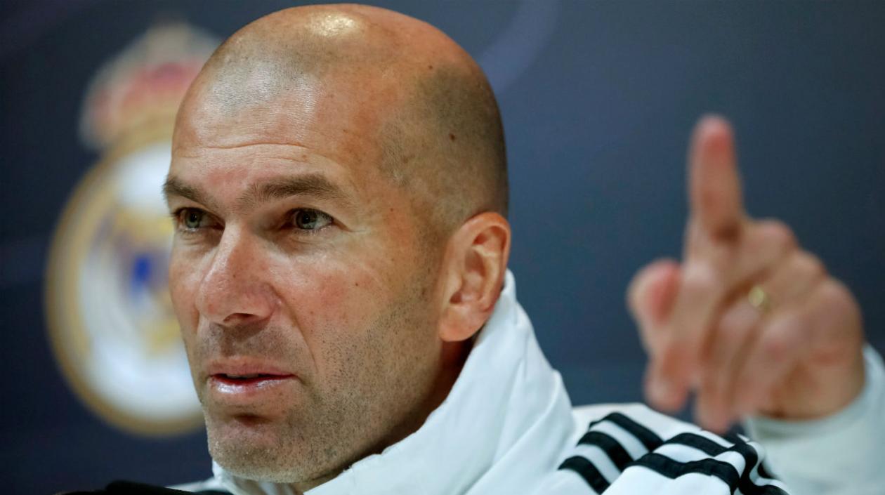 Zinedine Zidane, técnico francés del Real Madrid. 