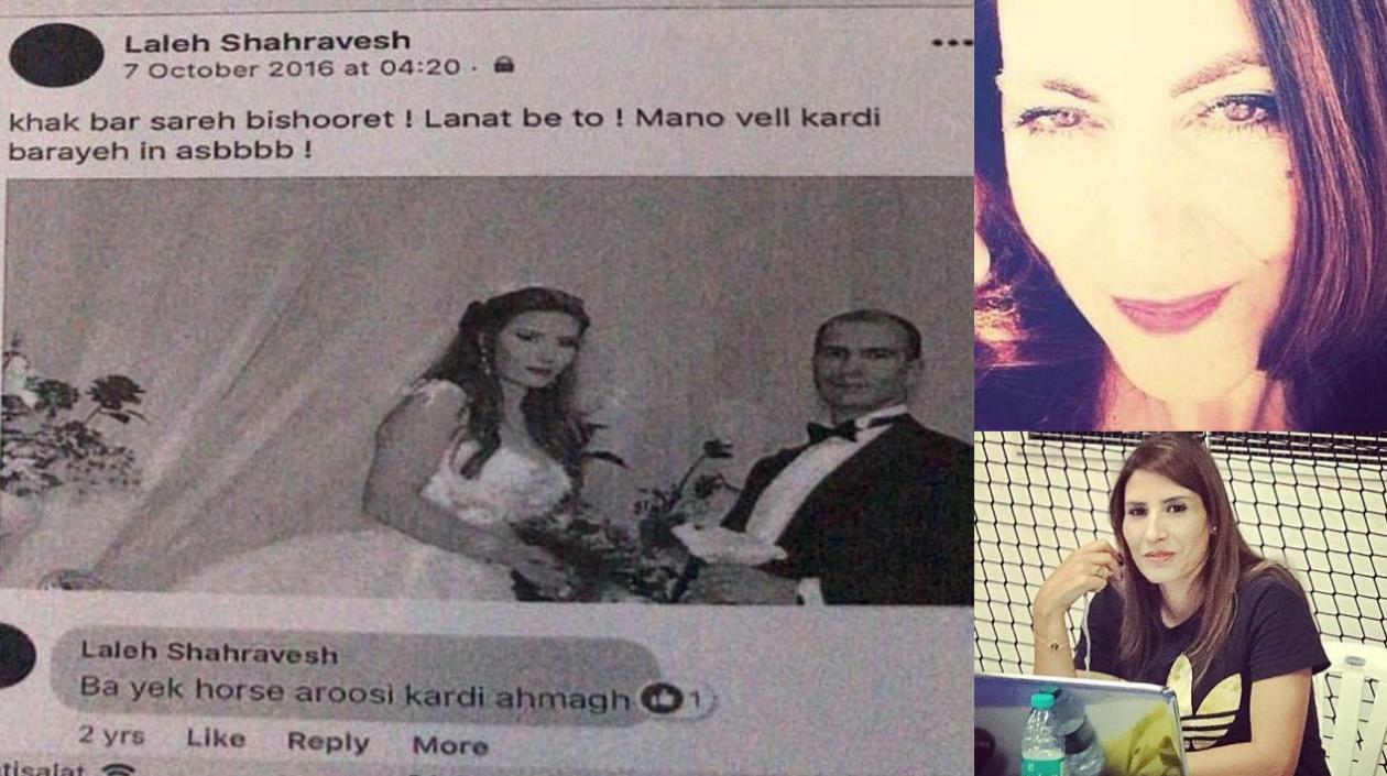 Laleh Shahravesh llamó 'caballo' a la nueva esposa de su esposo. El hombre falleció y cuando llegaba a Dubái para su sepelio, fue capturada.