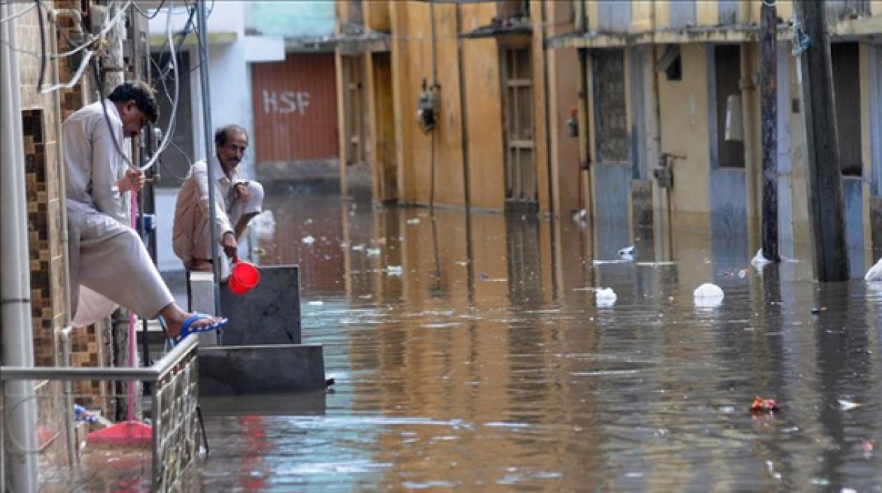 Calles inundadas en Islamabab.