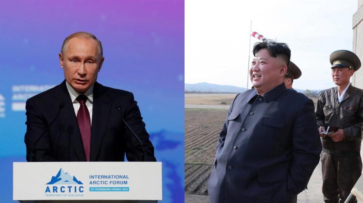 Vladimir Putin y Kim Jong-un.