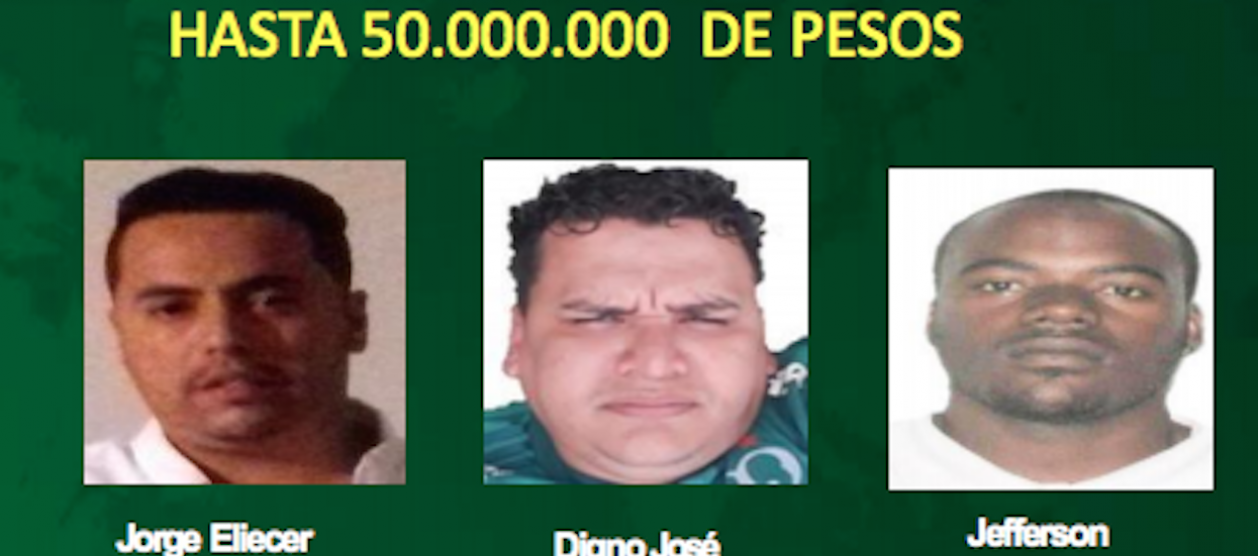 Estos son los 3 delincuentes por quienes las autoridades están dispuestas a pagar hasta 50 millones de pesos por información. 