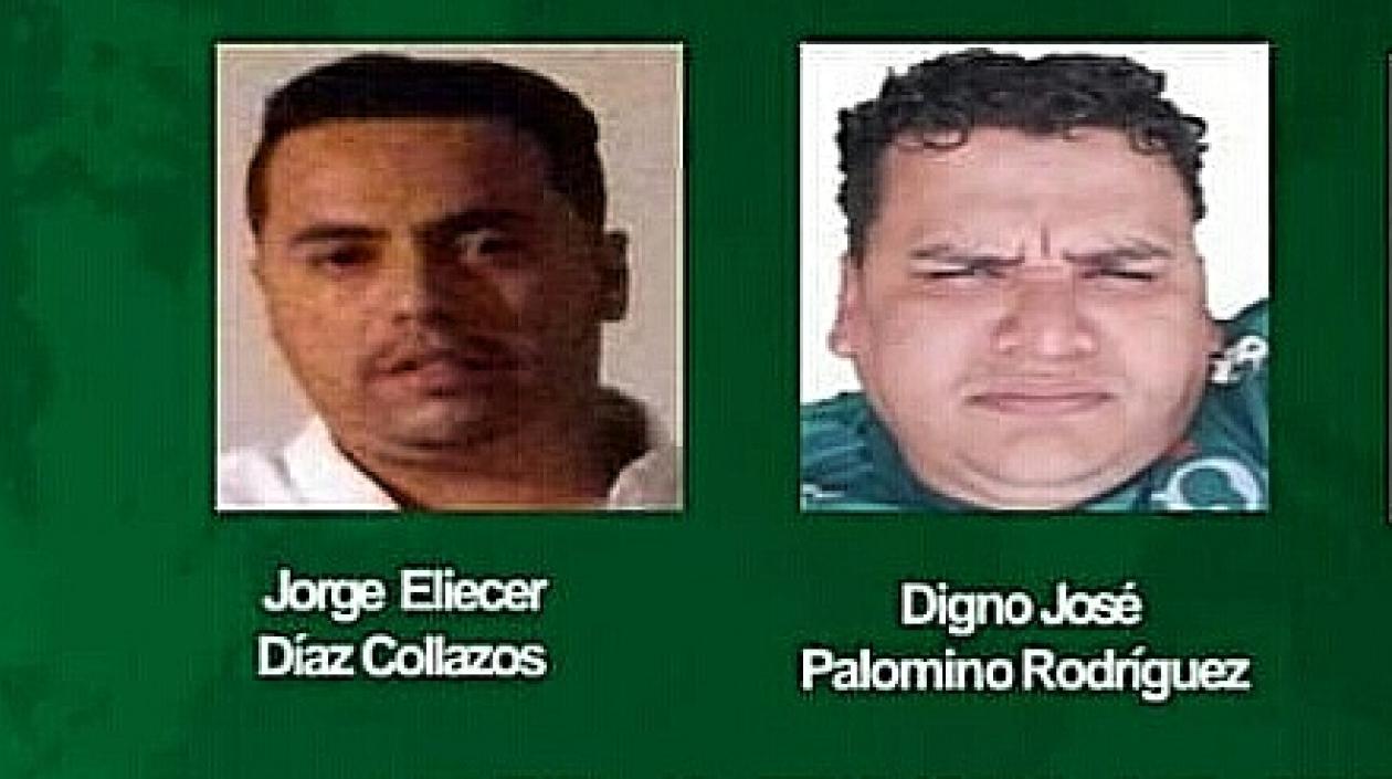 Jorge Eliecer Díaz Collazos, alias ‘Castor’ y Digno Palomino.