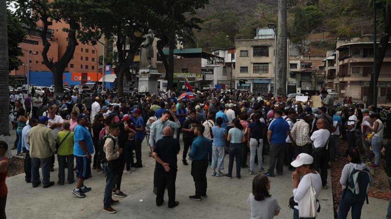 Imagen de la protesta en Caracas.