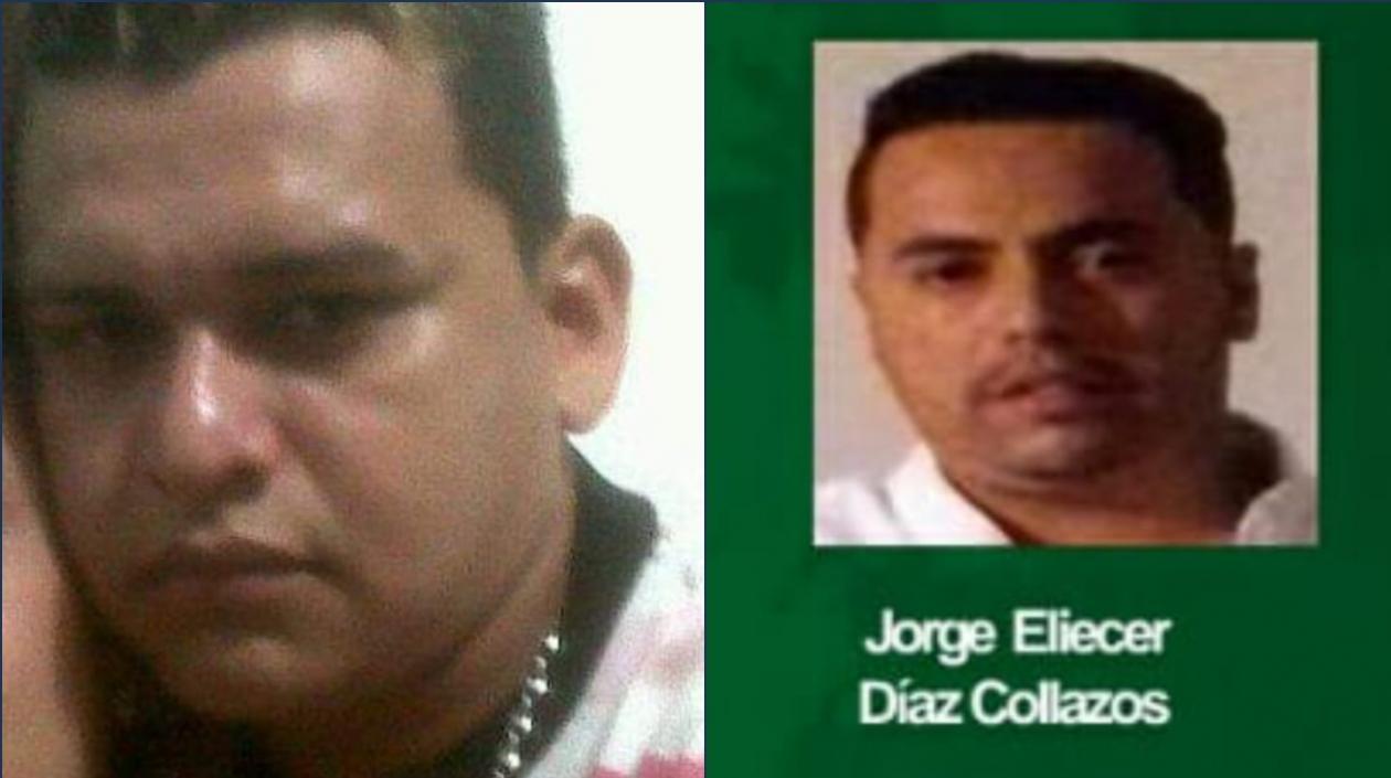 A la izquierda; Digno Palomino; y a la derecha Jorge Eliécer Díaz Collazos, alias 'Castor'.
