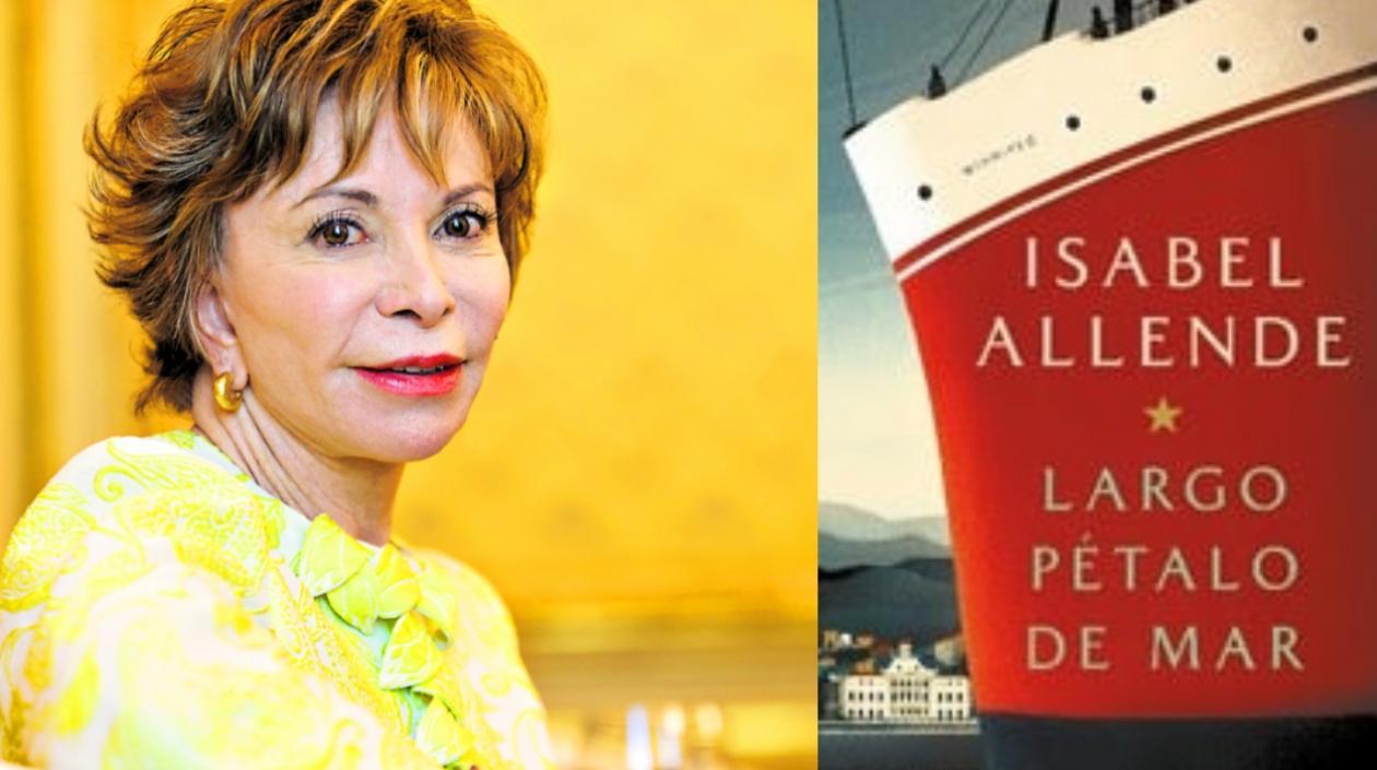 La escritora Isabel Allende y la imagen de su nueva novela.