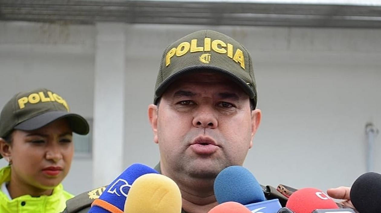 Teniente coronel Yecid Peña, comandante operativo de la Policía Metropolitana de Barranquilla.