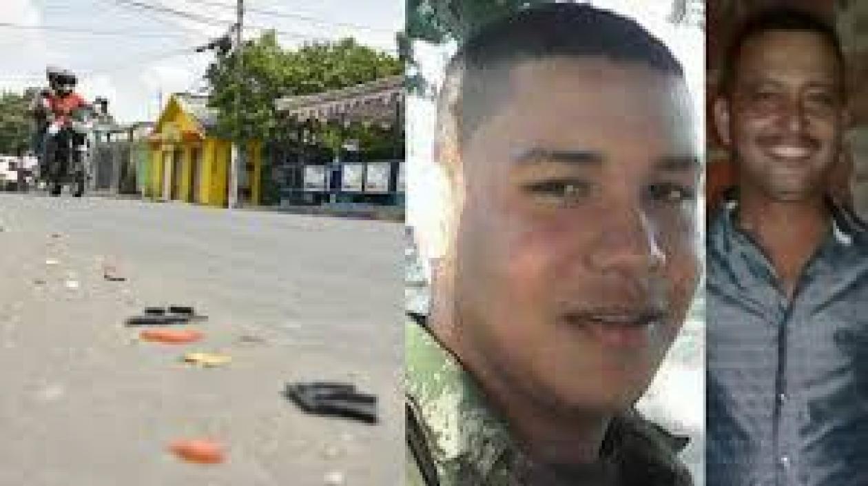 Marlon Fontalvo Conrrado, de 33 años; y Deivi López Morales, muertos en accidente de moto.