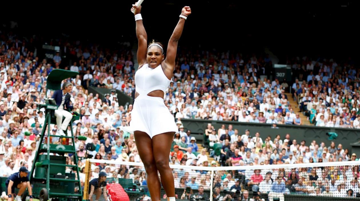 Serena Williams celebra su triunfo. 