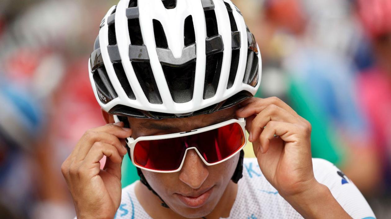 Egan Bernal, ciclista colombiano, líder de jóvenes del Tour de Francia.