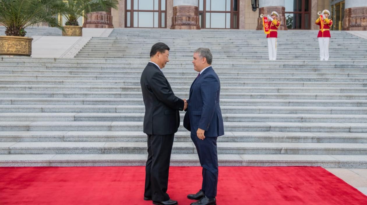 El Presidente de la República Popular China, Xi Jinping, recibió este miércoles en Beijing al Mandatario de Colombia, Iván Duque Márquez.