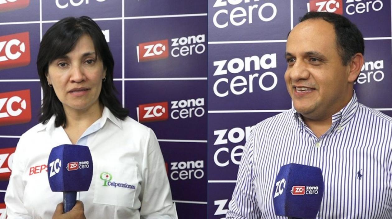  Alexandra Hernández, gerente de Redes e Incentivos BEPS en Colpensiones; y  José David Márquez, gerente regional Caribe de Colpensiones.