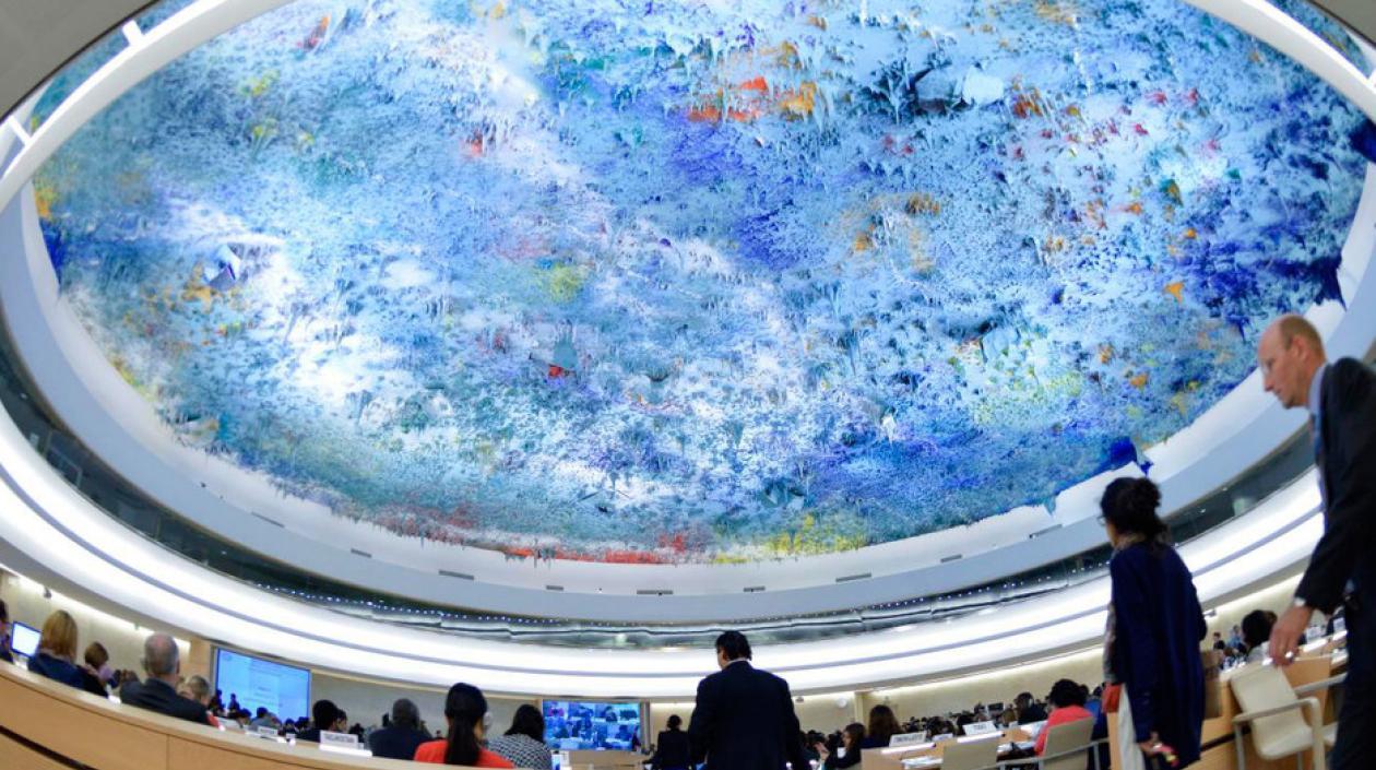 Vista panorámica de una reunión del Consejo de Derechos Humanos de la ONU en Ginebra.