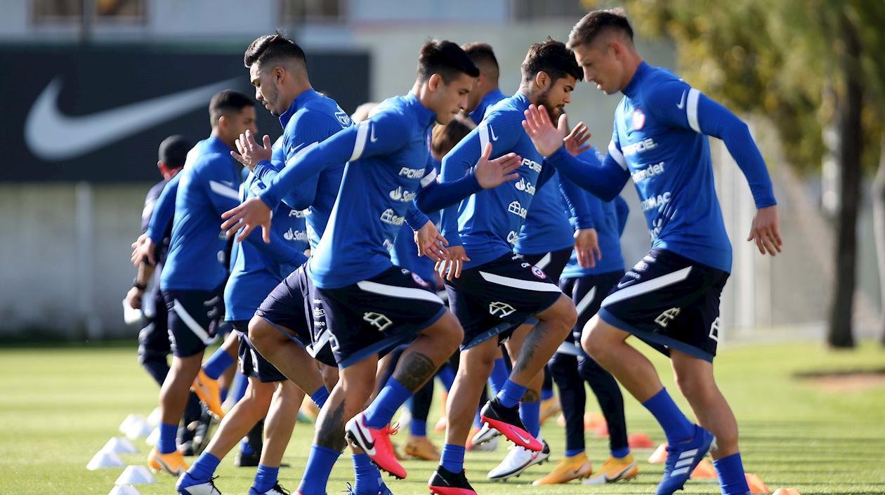 Selección Chile, durante un entrenamiento. 