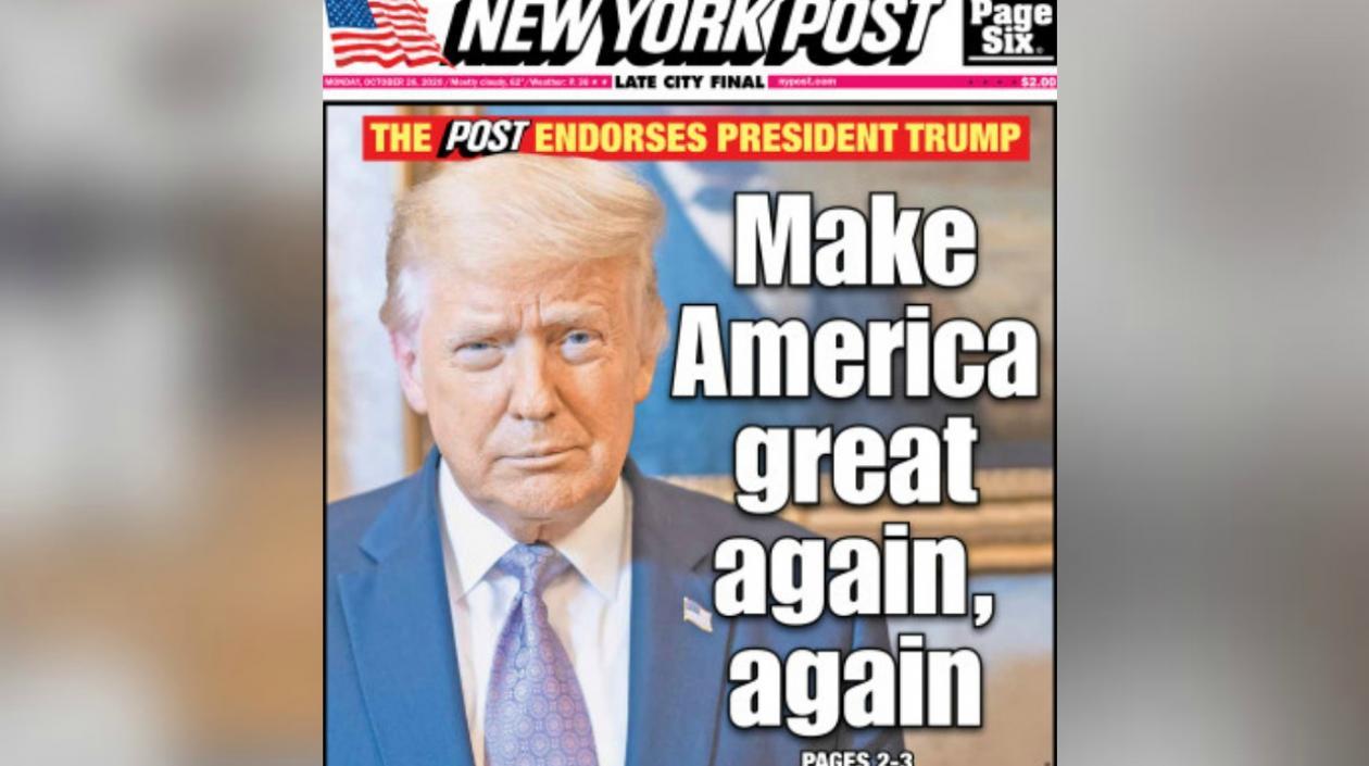El diario pide el voto para Trump.