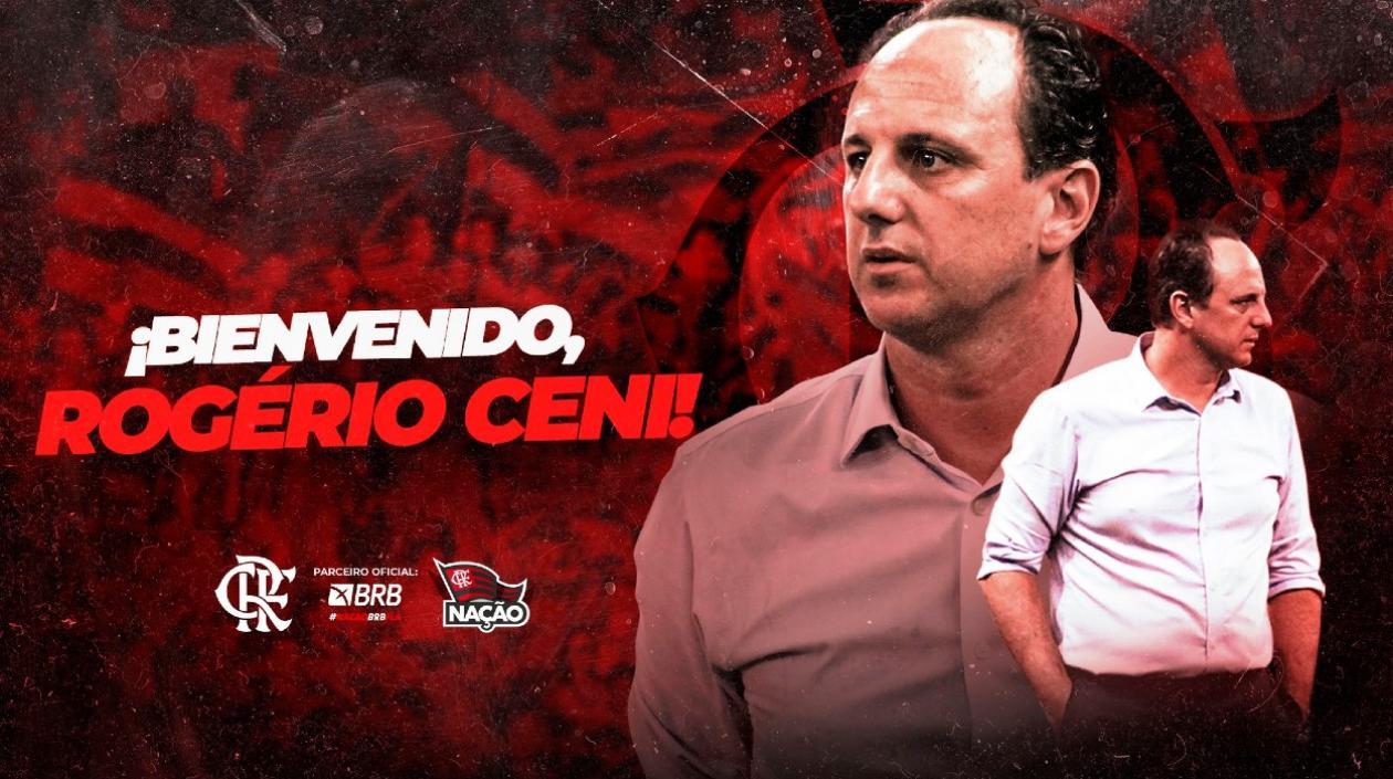 Así se anunció la llegara de Rogéiro al Flamengo. 