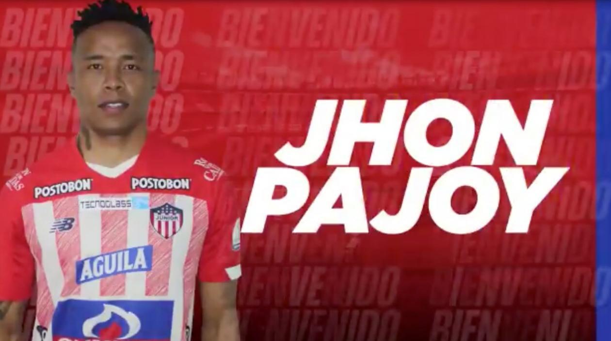 Jhon Pajoy, nuevo jugador de Junior. 