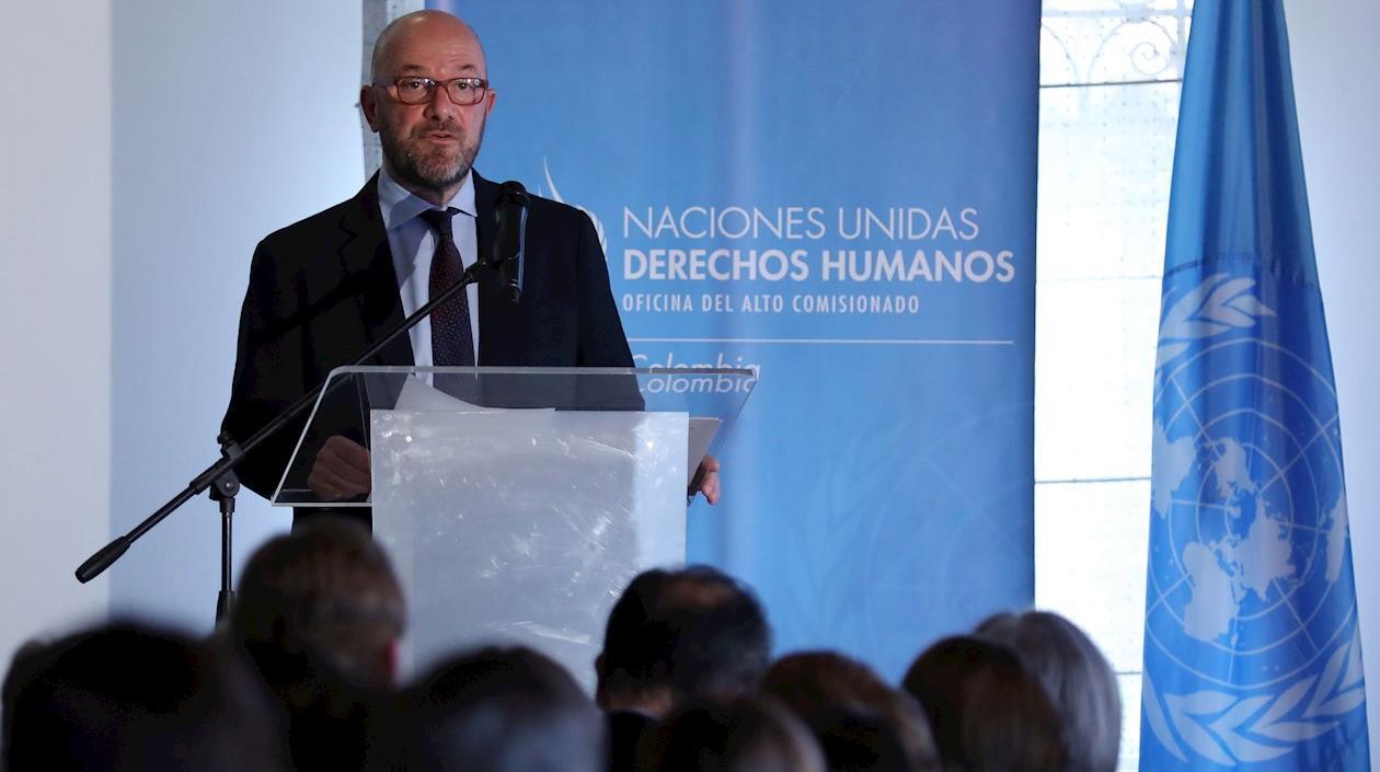 El representante en Colombia de la Oficina de la Alta Comisionada de la ONU para los Derechos Humanos, Alberto Brunori