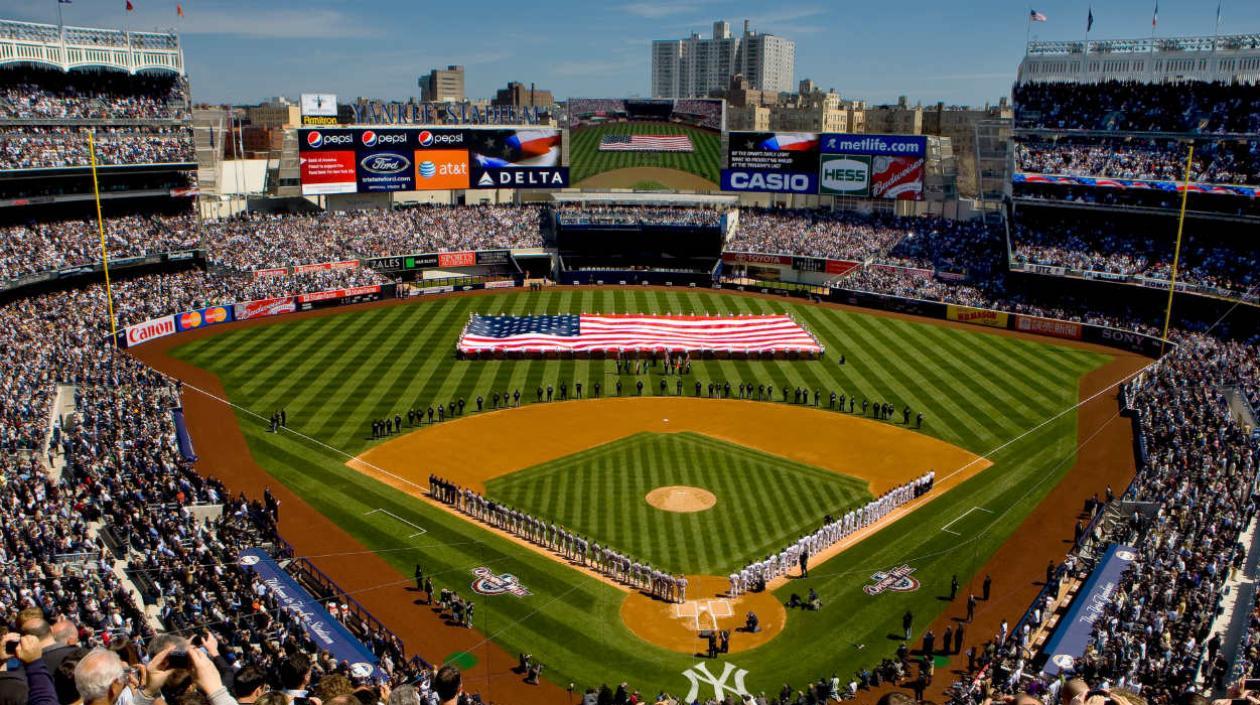 Yankee Stadium durante el acto del Día Inaugural. 