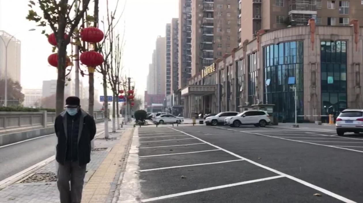 Una calle de la ciudad de Wuhan.