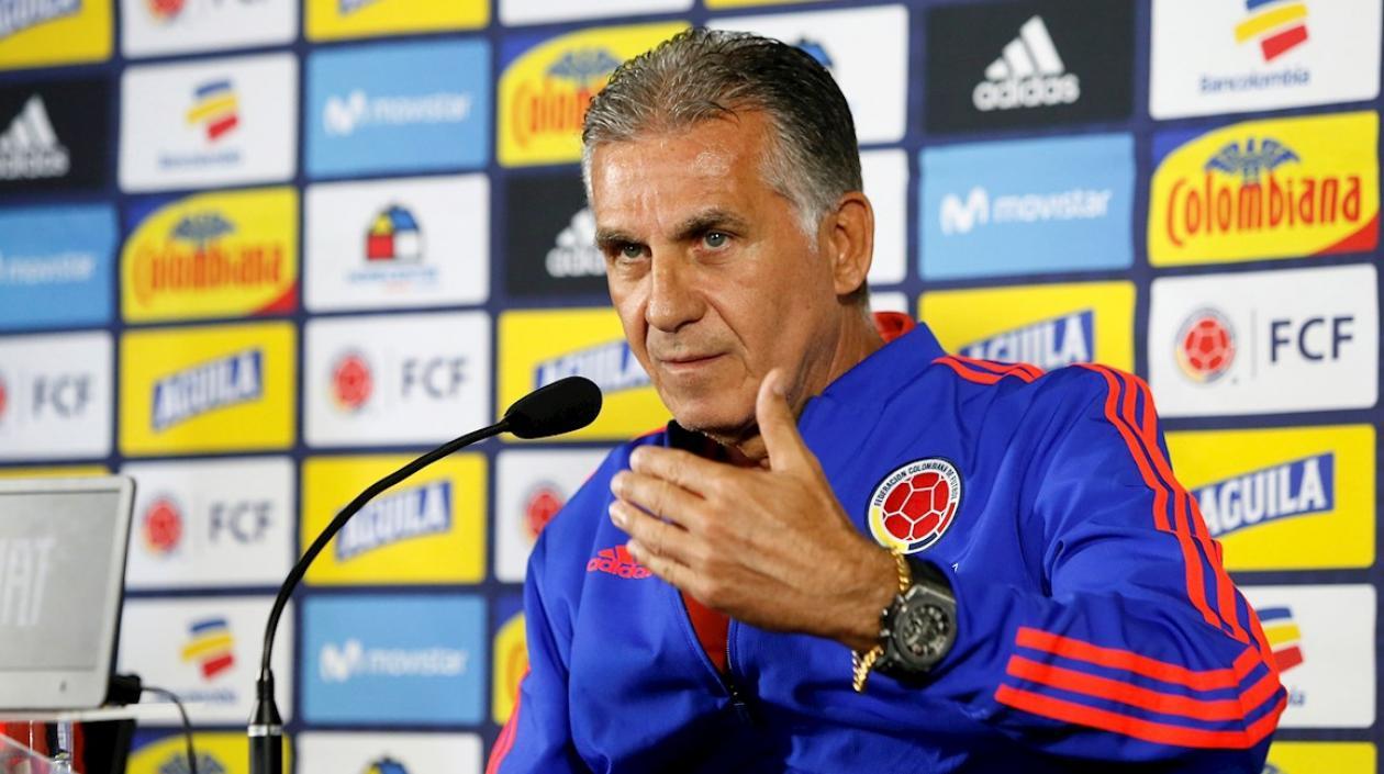 En la imagen, el entrenador de la selección colombiana de fútbol, el portugués Carlos Queiroz. 