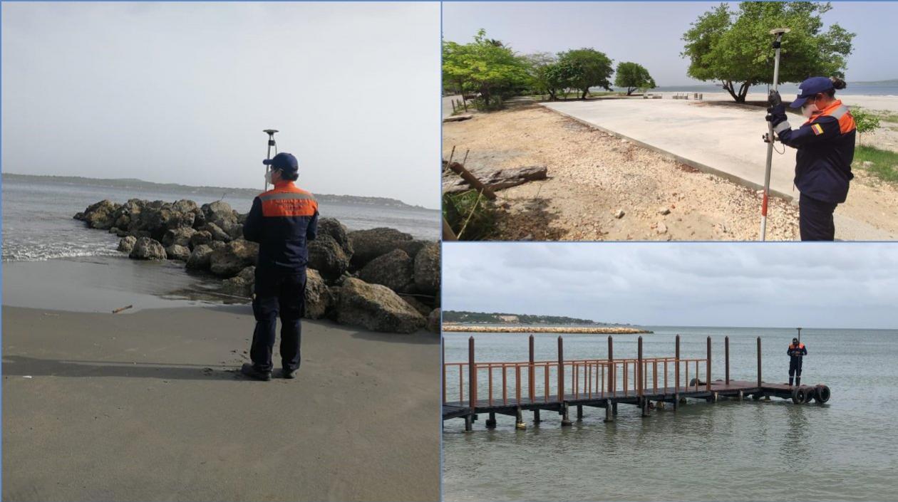 Dimar inspecciona las playas de Cartagena.