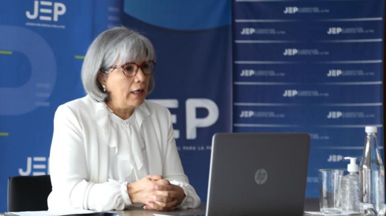 La presidenta de la JEP, Patricia Linares Prieto.