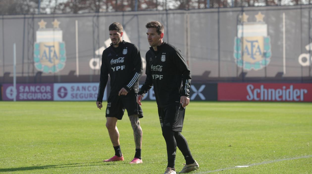 Lionel Messi durante un entrenamiento. 