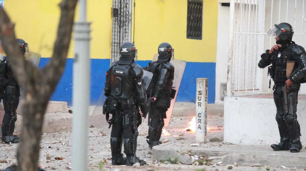 El Esmad ha tenido que intervenir antes los hechos vandálicos en Barranquilla. 