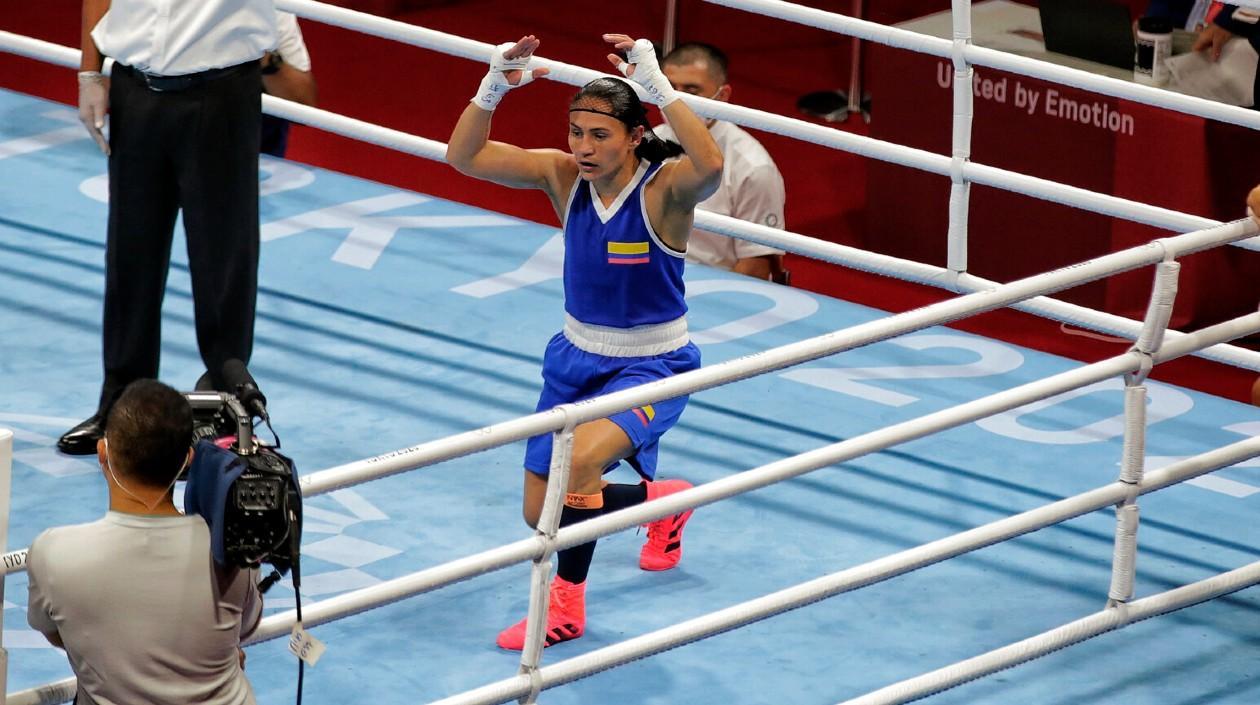 Yeni Arias, boxeadora colombiana. 
