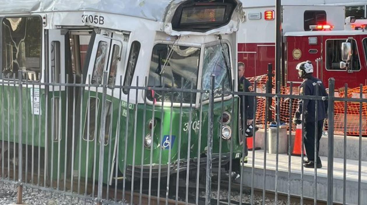 El accidente ocurrió en la línea verde del Trolley de la MBTA.