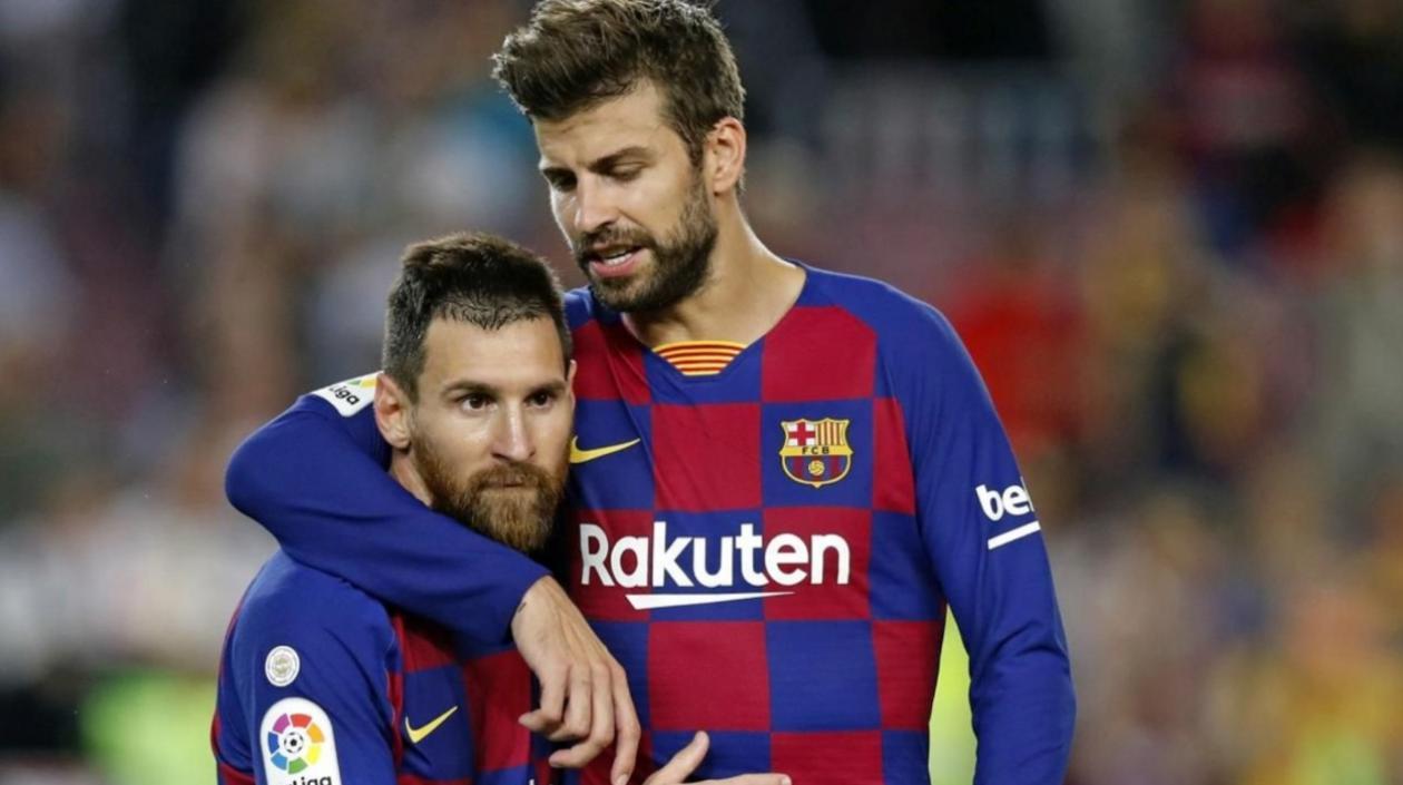 Lionel Messi y Gerard Piqué. 