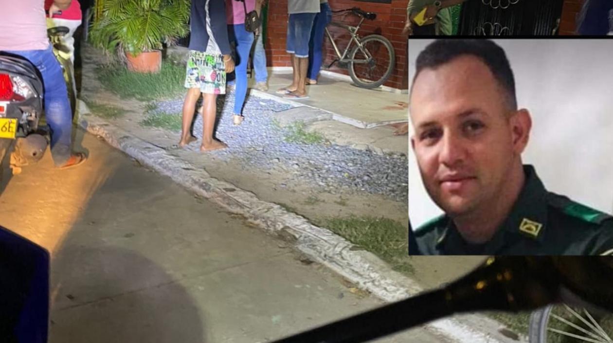 El patrullero Alejandro Serna Echeverrrí fue asesinado en la puerta de la casa de sus suegros. 