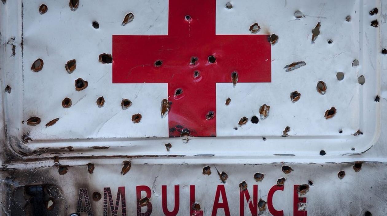 Ambulancia de la Cruz Roja Internacional. 