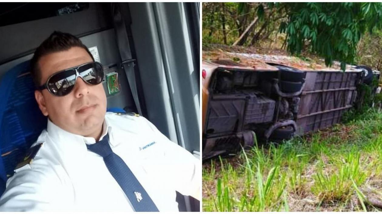 César Mauricio Vega Carvajal, el conductor fallecido en el bus que se volcó en el Magdalena.