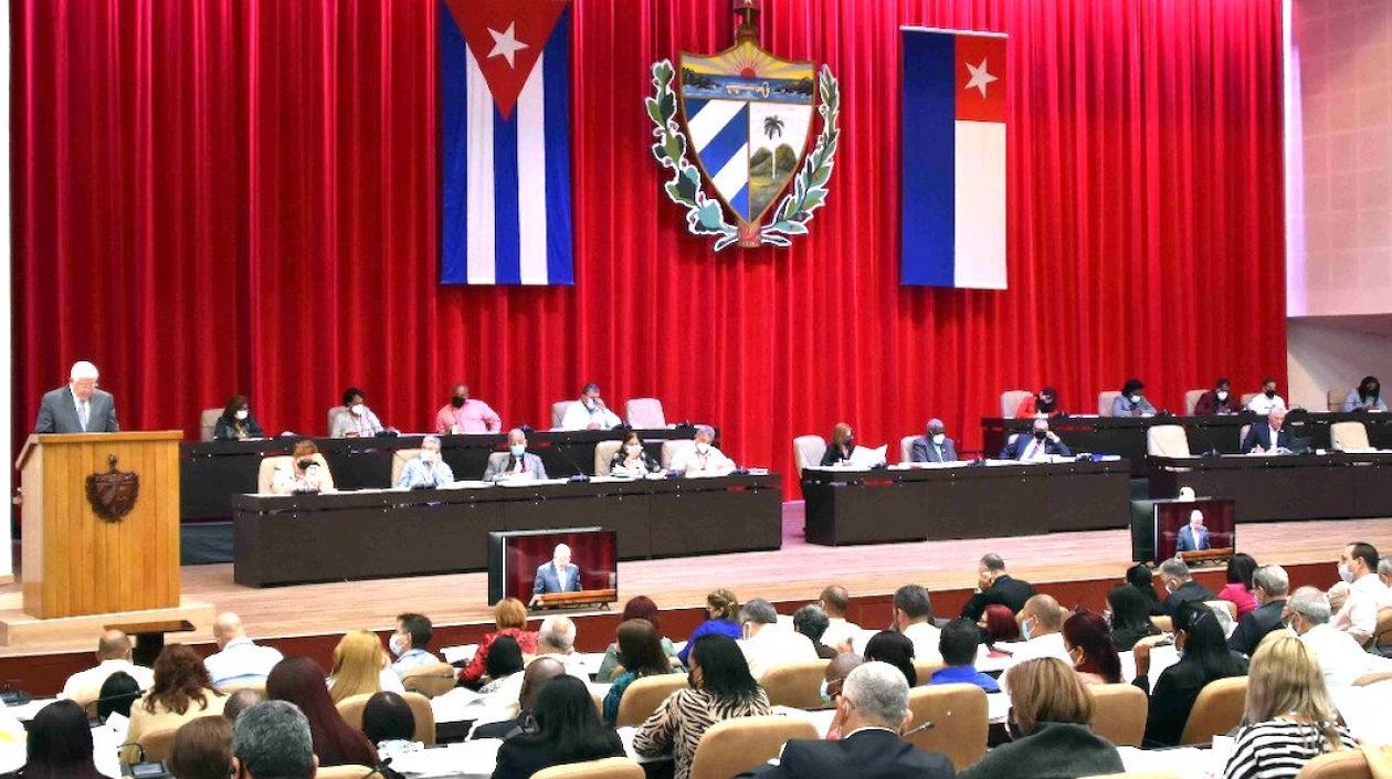 Sesión de la Asamblea Nacional de Cuba este domingo.