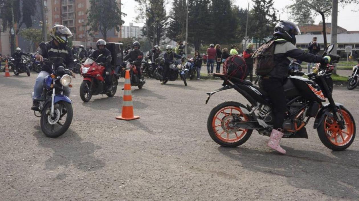 Motociclistas en Bogotá.