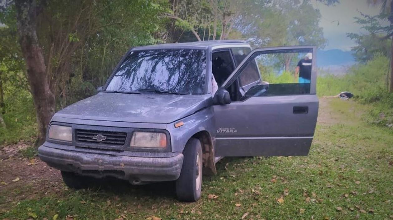 En este vehículo se desplazaban los tres jóvenes asesinados en el Cauca.