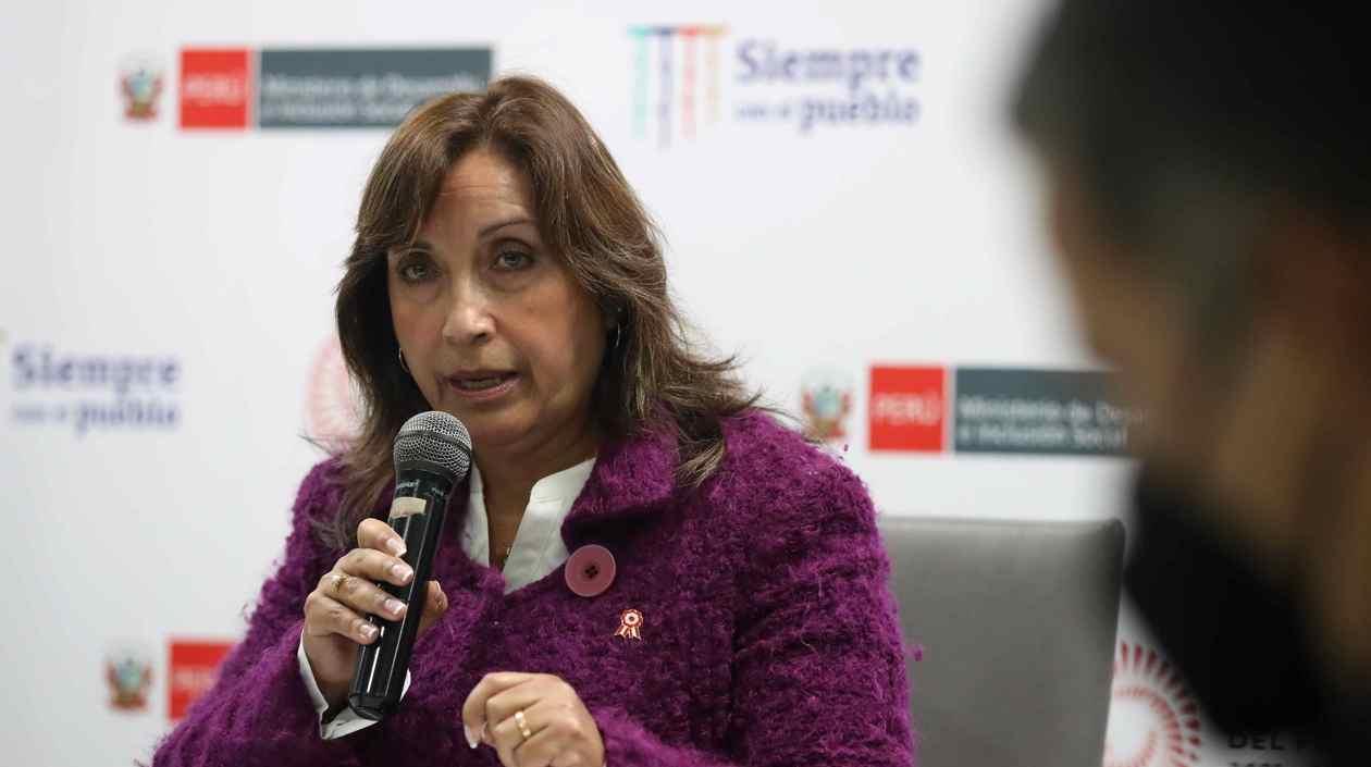 La vicepresidenta de Perú, Dina Boluarte.