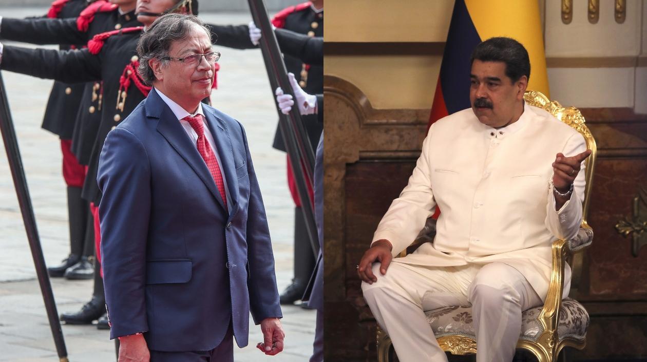 Gustavo Petro y Nicolás Maduro.