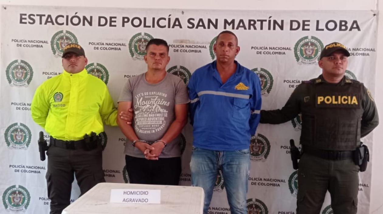Los dos capturados por parte de la Policía de Bolívar. 