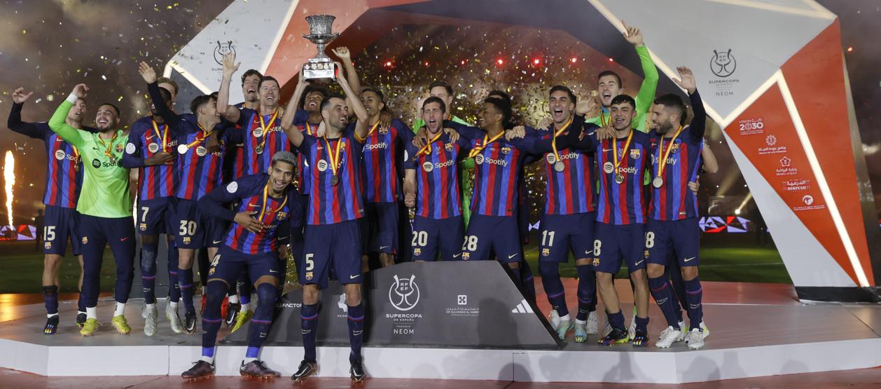Barcelona celebrando el título.