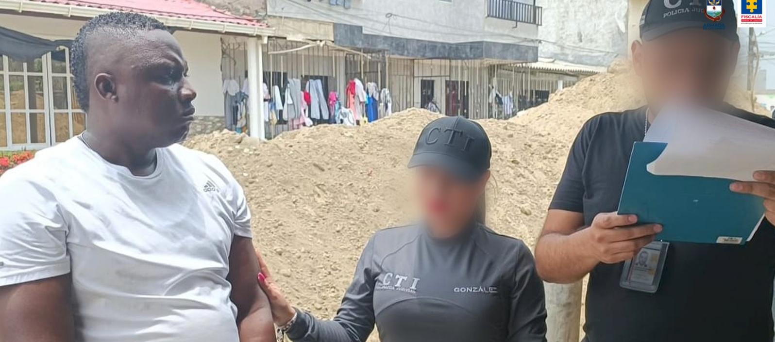 Jesús Mosquera presunto narcotraficante fue capturado en el barrio San Martín de Turbo.