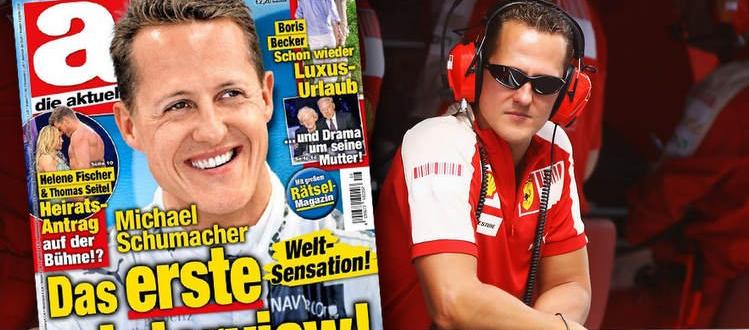 Portada de la revista anunciando la entrevista a Schumacher.