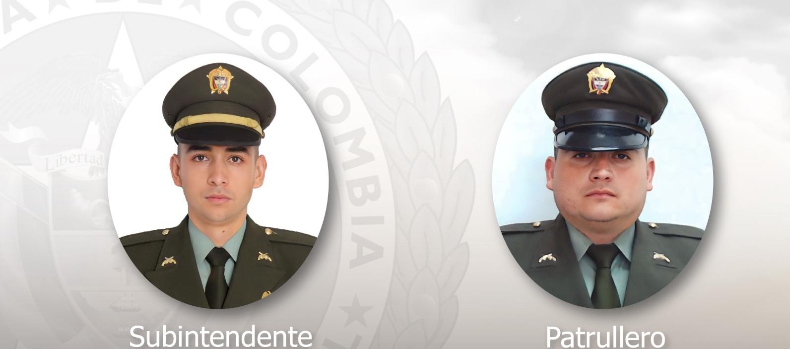 Los dos policías fallecidos en el atentado terrorista. 