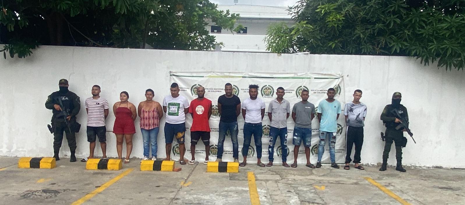 Capturados once presuntos integrantes de las 'Autodefensas Gaitanistas'.