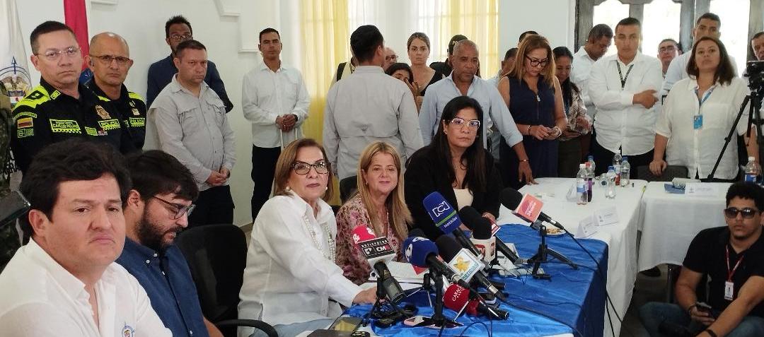 Margarita Cabello Blanco en rueda de prensa