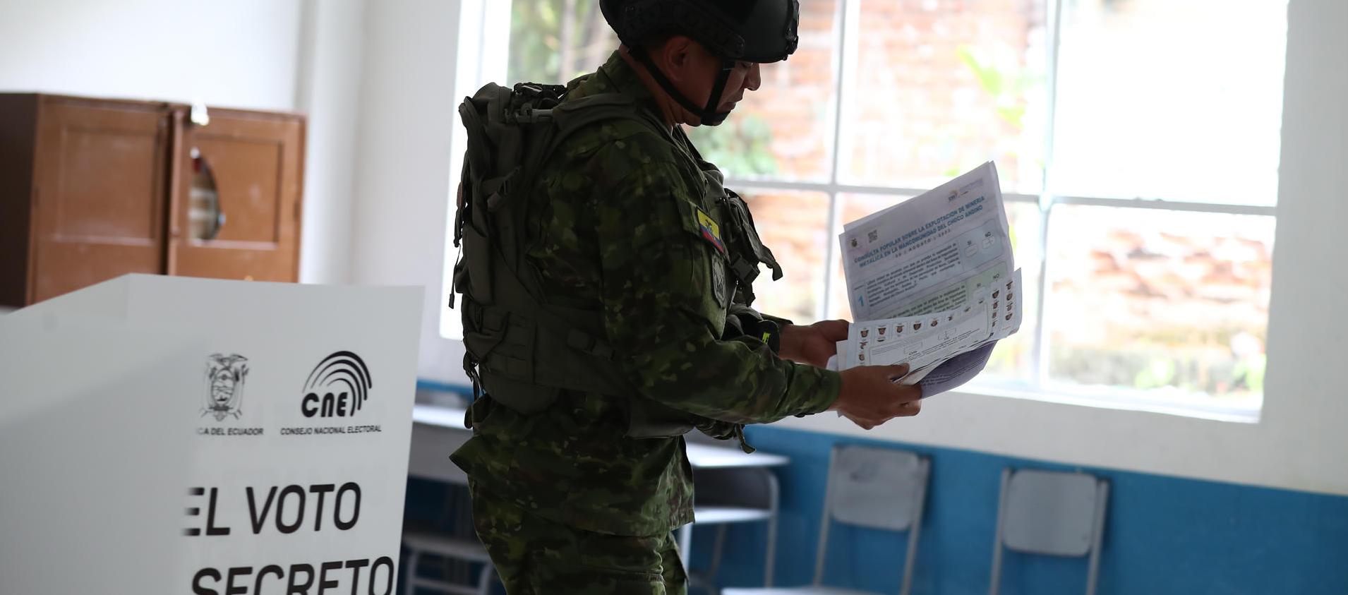 Jornada de elecciones en Ecuador.