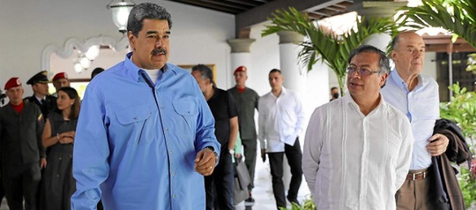Nicolás Maduro, presidente de Venezuela, y Gustavo Petro, presidente de Colombia.