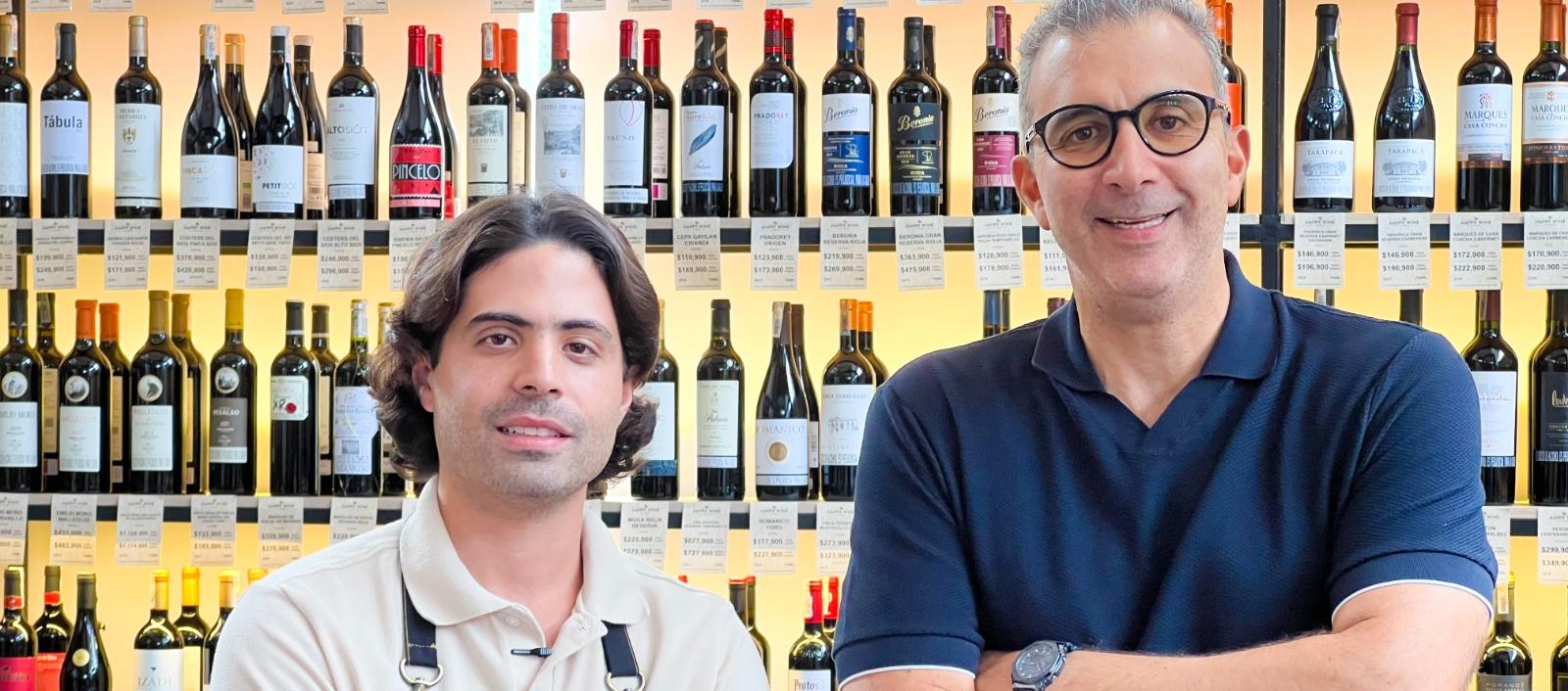 Daniel Pérez, chef ejecutivo, y Eduardo Said, director de vino, socios de Happy Wine